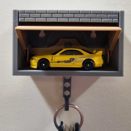 Suport Chei Auto – Garaj Hot Wheels 1:64 cu Mecanism de Ușă