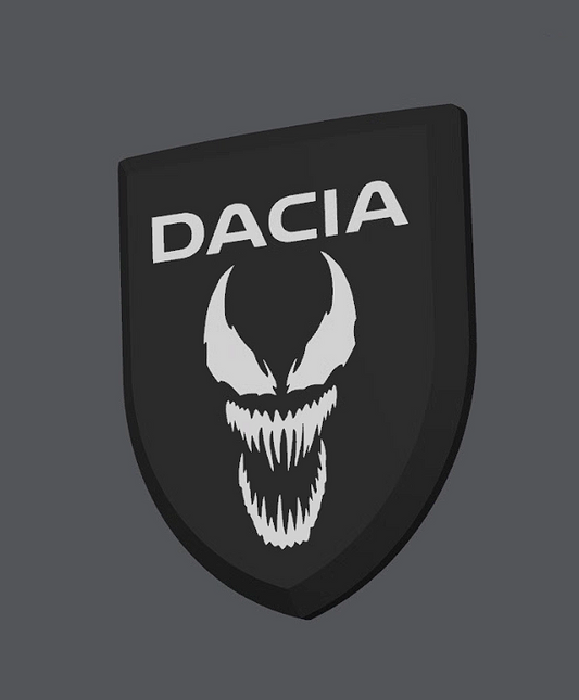 Set de sigle personalizate față - spate compatibile Dacia Logan VENOM